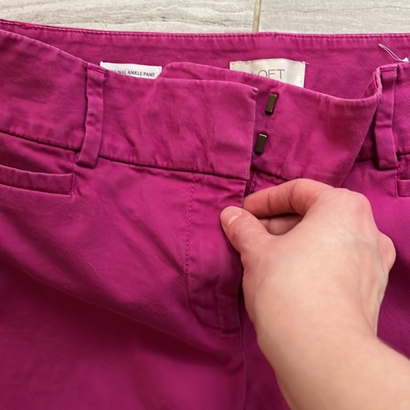 Purple/pink Loft Ankle Pants - Picture 3 of 4